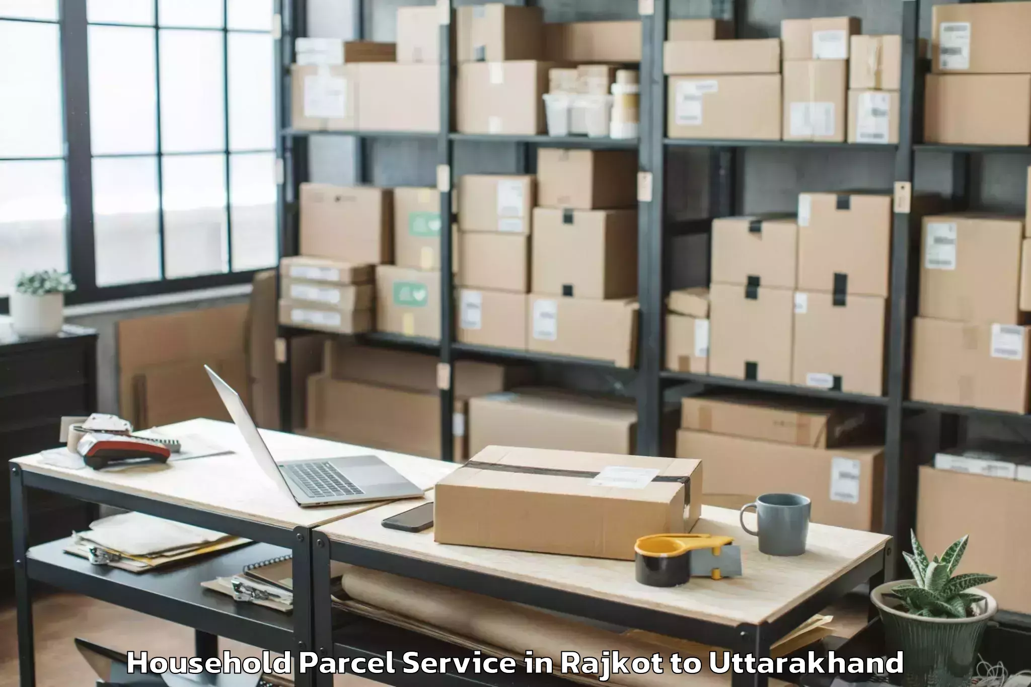 Quality Rajkot to Devaprayag Household Parcel